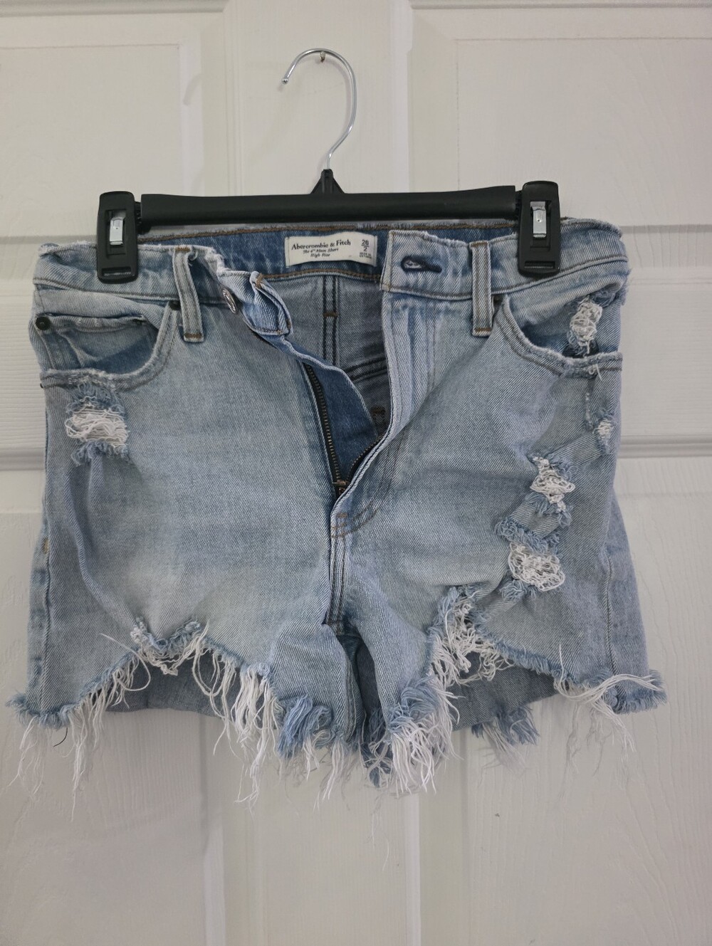 Women Size 28 Abercrombie And Fitch Mom Shorts Jeans Shorts High Waist